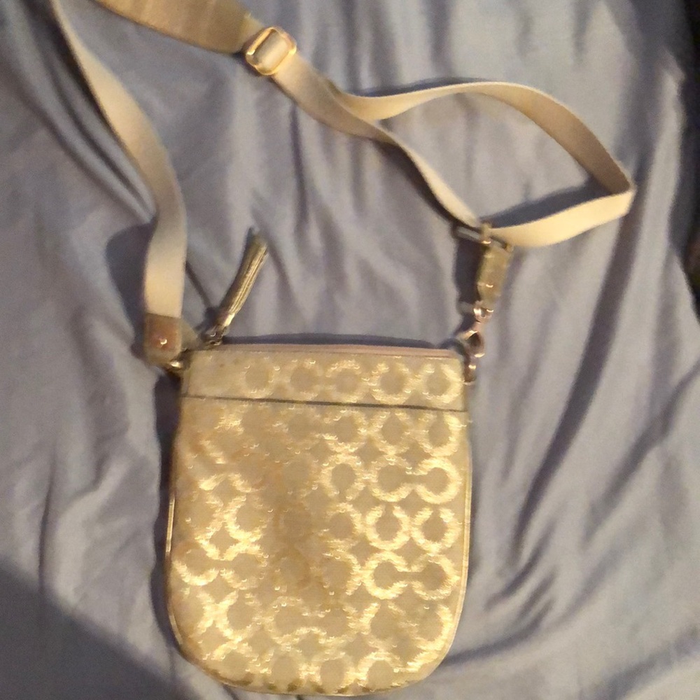 Coach Parker linen lurex swing pack